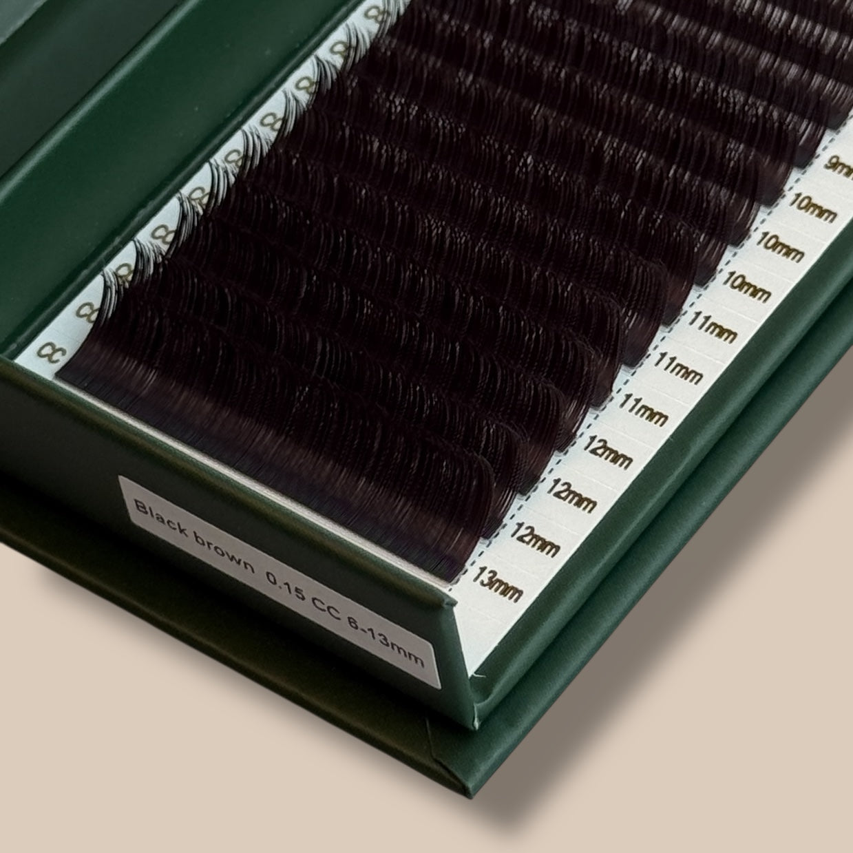 Black-brown Single Lashes 0.15